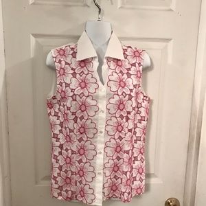 New Nara Camicie Pink Cutout Made in Italy Top Sz. 111 Medium